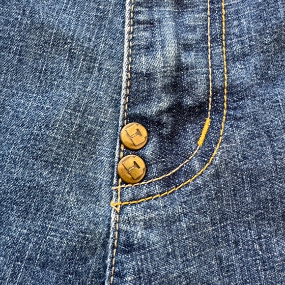 Vintage Y2K Exsto 40x16.5 Blue Denim Relaxed Fit Men's Jean Shorts *Flaws - Picture 6 of 14